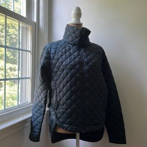 Athleta Teal High Low Quilted Jacket Medium